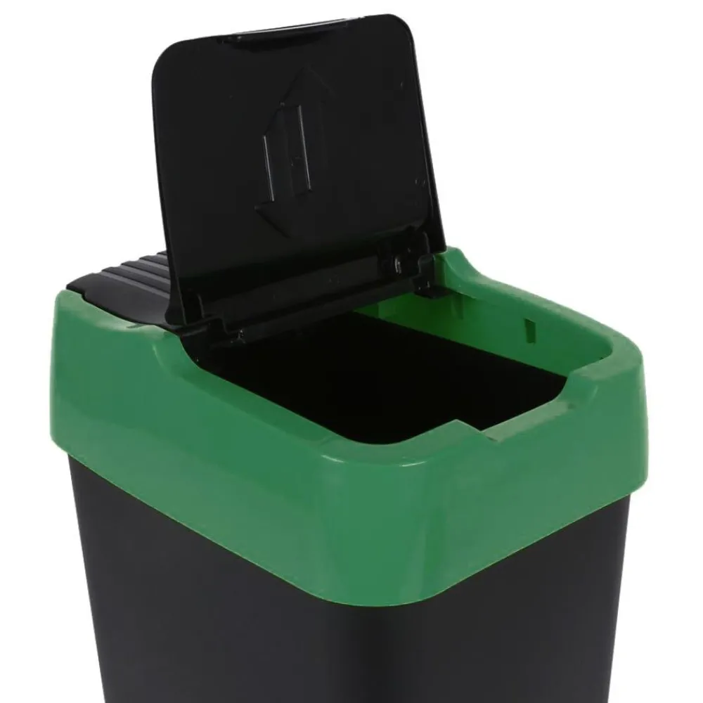 Heidrun Abfallbehälter^Abfalleimer Mit Schwingdeckel 60L Grun