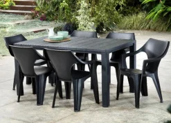 Allibert Gartenstühle^ Monoblock Dante Anthrazit