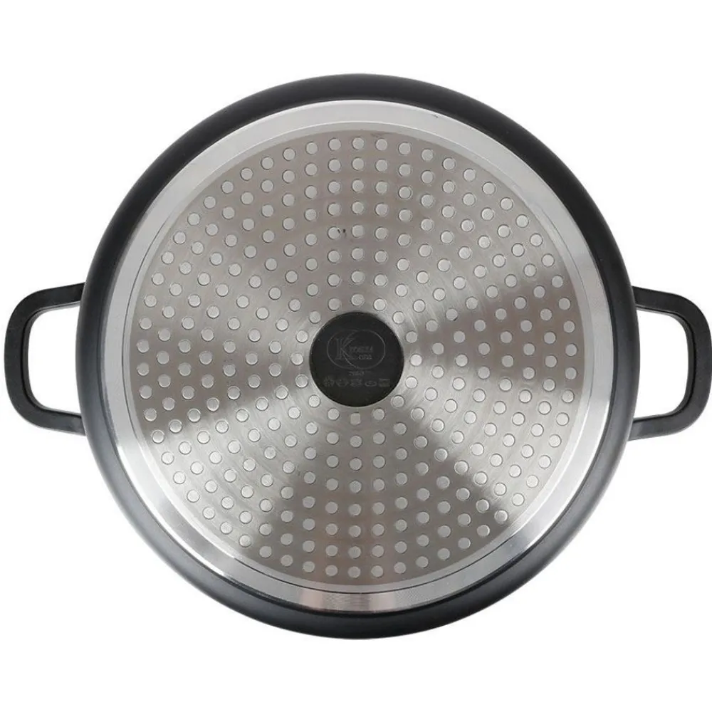 TP Töpfe Und Pfannen^Aluguss-Servierpfanne Mit Glasdeckel Und Aromaknopf 24Cm