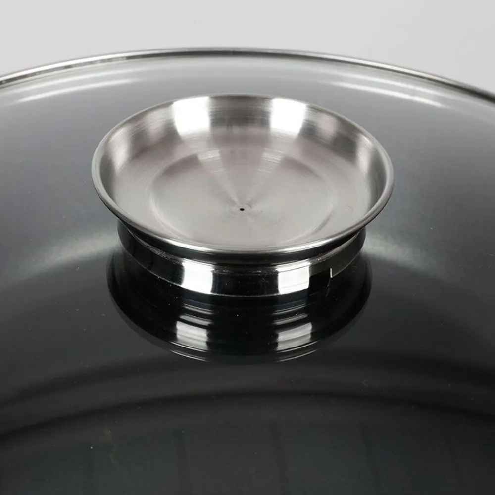 TP Töpfe Und Pfannen^Aluguss-Servierpfanne Mit Glasdeckel Und Aromaknopf 32Cm