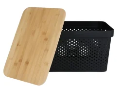 TP Körbe Und Taschen^Aufbewahrungsbox Mit Bambus-Deckel 17L