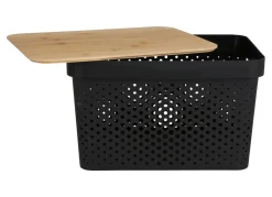 TP Körbe Und Taschen^Aufbewahrungsbox Mit Bambus-Deckel 17L