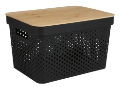 TP Körbe Und Taschen^Aufbewahrungsbox Mit Bambus-Deckel 17L
