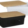 TP Körbe Und Taschen^Aufbewahrungsbox Mit Bambus-Deckel 11L