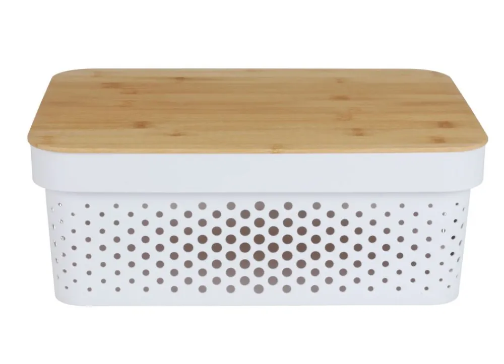 TP Körbe Und Taschen^Aufbewahrungsbox Mit Bambus-Deckel 11L
