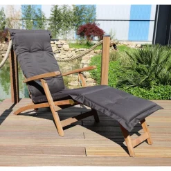 Joy Company Sitz- Und Polsterauflagen^Auflage Teak Deckchair Braun-Anthrazit