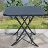 Sunny Moments Gartentische^Balkon-Klapptisch Mit Glasplatte 70X70X70Cm Schwarz