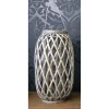 TP Laternen Und Kerzenhalter^Bambuslaterne Mit Glaswindlicht 23X50Cm