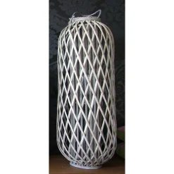 TP Laternen Und Kerzenhalter^Bambuslaterne Mit Glaswindlicht 33X90Cm