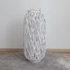 TP Laternen Und Kerzenhalter^Bambuslaterne Mit Glaswindlicht 31X70Cm White-Washed