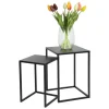 New Home Beistelltische^Beistelltische Aus Metall 2Er-Set Schwarz
