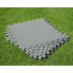 Bestway Poolzubehör^ #58639 Bodenschutzplatten Fur Aufstellpools 50X50Cm 9Er-Set Grau