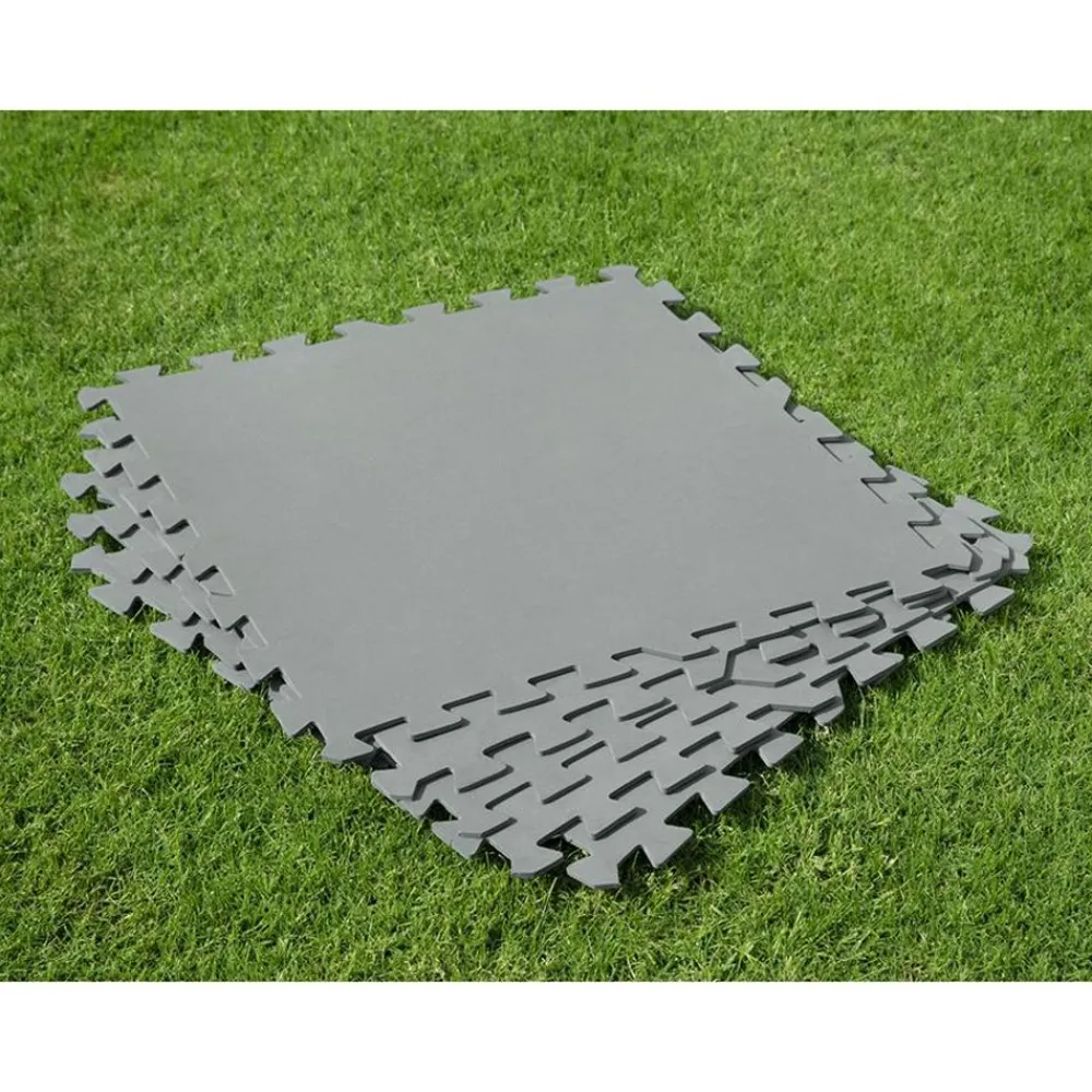 Bestway Poolzubehör^ #58639 Bodenschutzplatten Fur Aufstellpools 50X50Cm 9Er-Set Grau