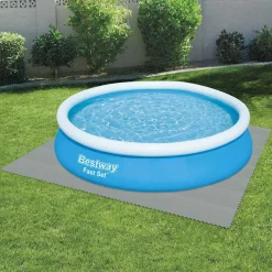 Bestway Poolzubehör^ #58639 Bodenschutzplatten Fur Aufstellpools 50X50Cm 9Er-Set Grau