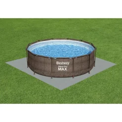 Bestway Poolzubehör^ #58639 Bodenschutzplatten Fur Aufstellpools 50X50Cm 9Er-Set Grau