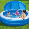 Bestway Planschbecken^ #54337 Family Pool Summer Days Mit Sonnenschutzdach 241X140Cm