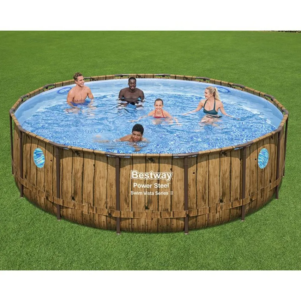 Bestway Pools^ #56725 Power Steel Swim Vista Series Ii Pool Komplett-Set 488X122Cm