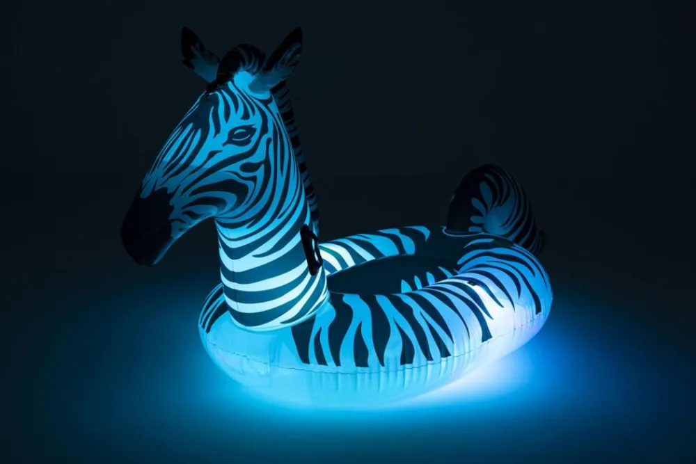Bestway Badespaß^ #41406 Schwimmtier Zebra Mit Led-Beleuchtung 246X104X122Cm