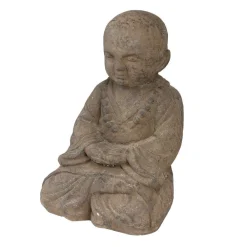 TP Gartenfiguren^Betender Shaolin Monch Aus Beton 42Cm