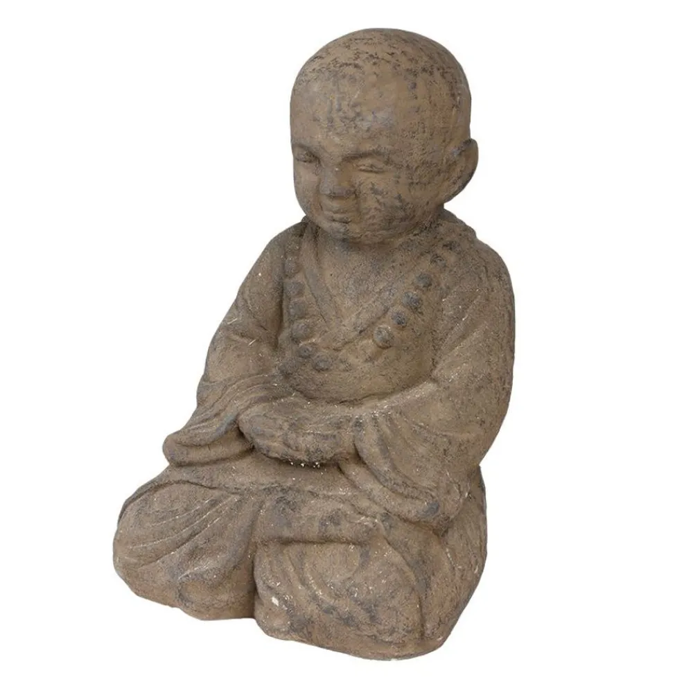 TP Gartenfiguren^Betender Shaolin Monch Aus Beton 42Cm