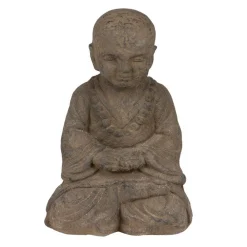 TP Gartenfiguren^Betender Shaolin Monch Aus Beton 42Cm