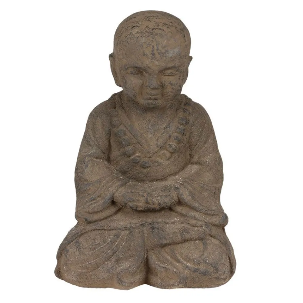 TP Gartenfiguren^Betender Shaolin Monch Aus Beton 42Cm