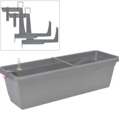 Pseudohersteller Pflanzkübel^Blumenkasten-Set Extra Line 59Cm Steingrau