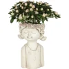 TP Pflanzkübel^Blumentopf Madchen Mit Blumenkranz Design 1