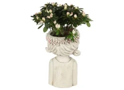 TP Pflanzkübel^Blumentopf Madchen Mit Blumenkranz Design 1