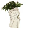 TP Pflanzkübel^Blumentopf Madchen Mit Blumenkranz Design 2
