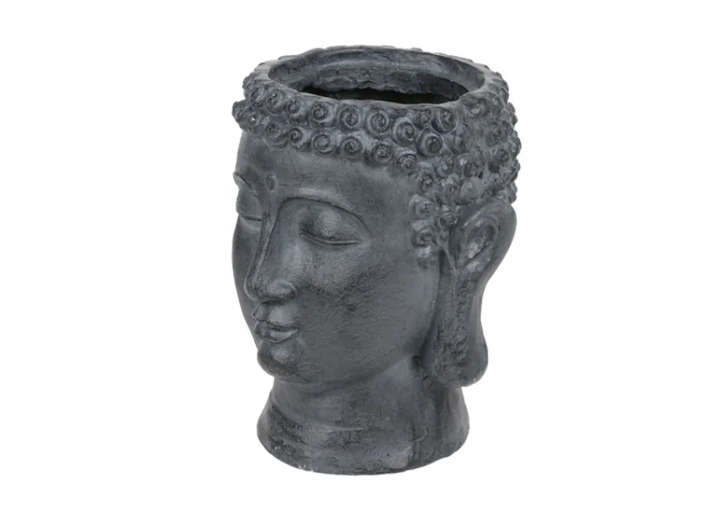 TP Gartenfiguren^Buddha Pflanztopf Aus Magnesia Klein 17,5X17,5X21Cm