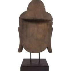 TP Gartenfiguren^Buddha-Maske Aus Albesia-Holz 65Cm