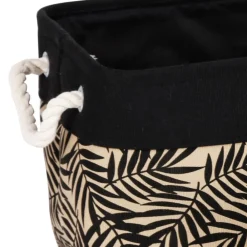 TP Körbe Und Taschen^Canvas-AufbewahrungsKörbe Mit Henkeln Palmenblatter 3Er-Set