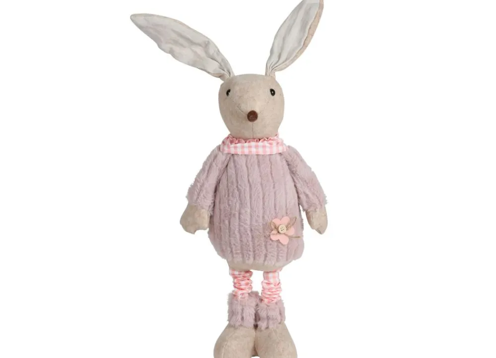 New Home Dekofiguren^Deko-Hase Mit Teleskopbeinen 110Cm Rosa