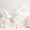 New Home Gartenfiguren^Deko-Hasen White Washed Aus Holz 3-Teilig