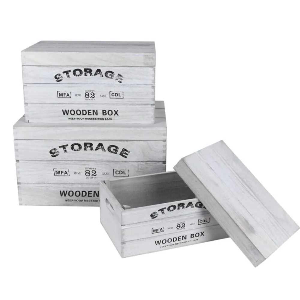 TP Dekokisten Und Truhen^Deko-Holzkisten Storage 3Er-Set