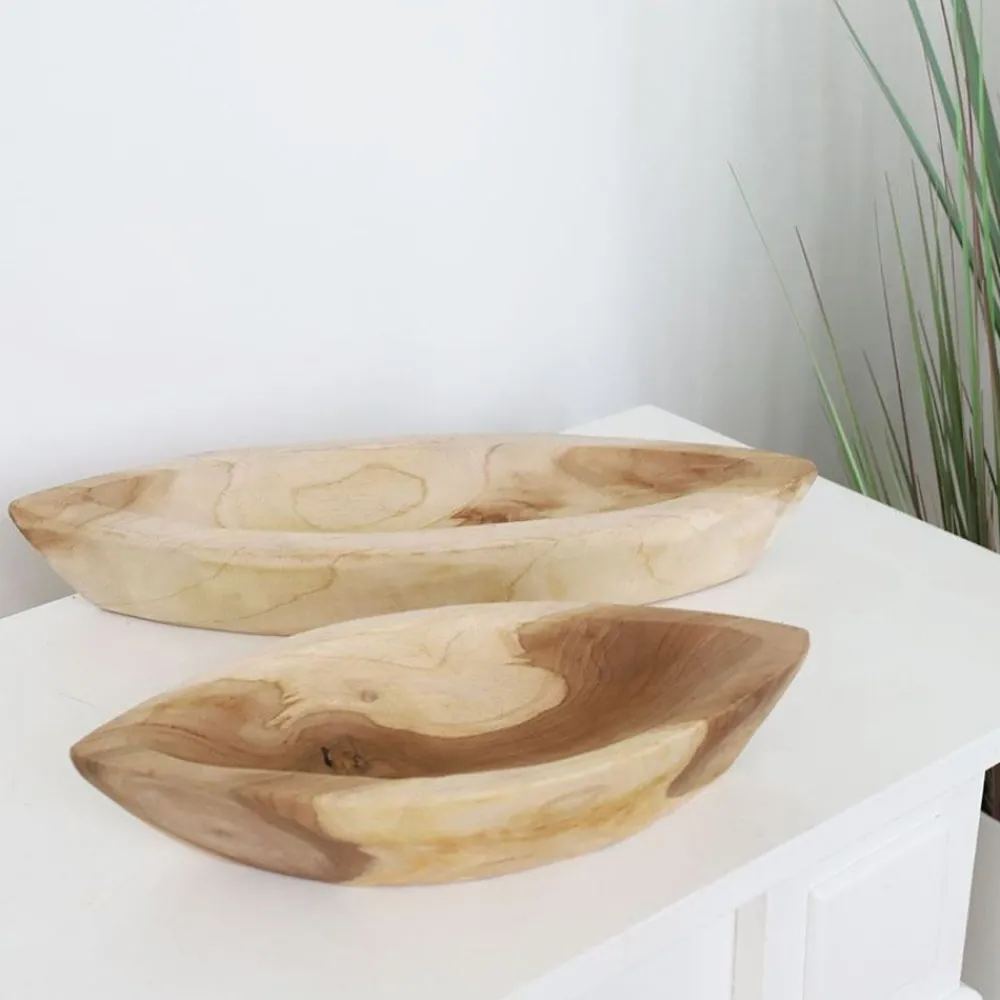 TP Vasen Und Schalen^Deko-Holzschale Kano Aus Teak 28,5X12X5,5Cm
