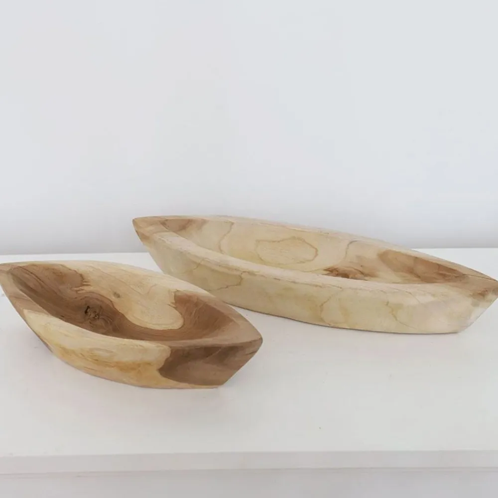 TP Vasen Und Schalen^Deko-Holzschale Kano Aus Teak 38,5X13X5,5Cm