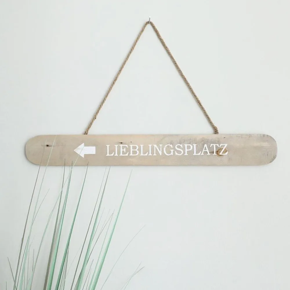 TP Sonstige Innendeko^Deko-Holzschild Lieblingsplatz 78Cm