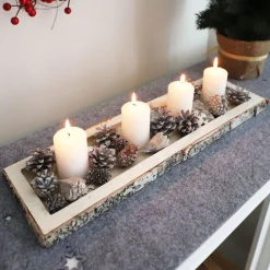TP Sonstige Innendeko^Deko-Holztablett Rechteck 50X15X2,5Cm
