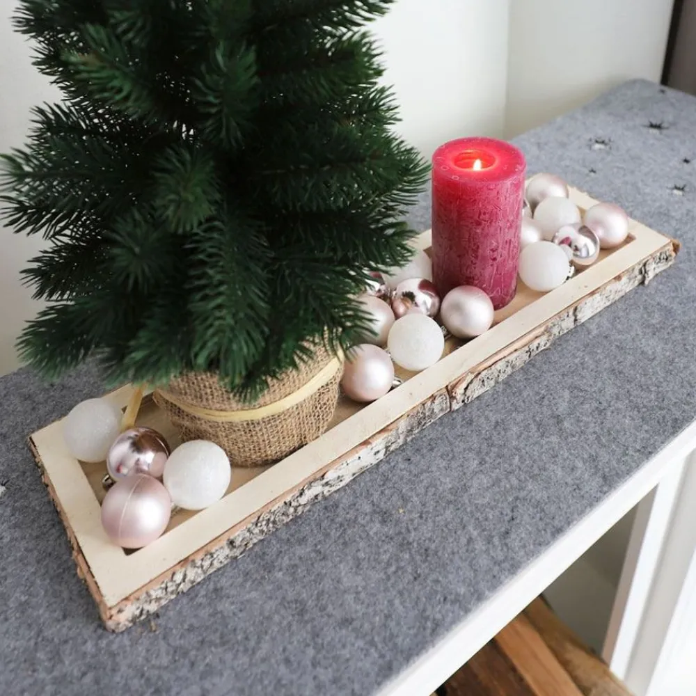 TP Sonstige Innendeko^Deko-Holztablett Rechteck 50X15X2,5Cm
