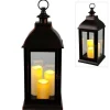 New Home Laternen Und Kerzenhalter^Deko-Laterne Mit 3 Led-Kerzen Und Timerfunktion Schwarz/Kupfer