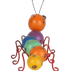 TP Gartenfiguren^Deko-Raupe Aus Metall Bunt 35X18X21Cm