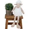 New Home Gartenfiguren^Deko-Schaf Kantenhocker 48Cm Beige/Weis