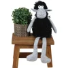 New Home Gartenfiguren^Deko-Schaf Kantenhocker 48Cm Grau/Schwarz