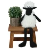 New Home Gartenfiguren^Deko-Schaf Kantenhocker 48Cm Schwarz/Weis