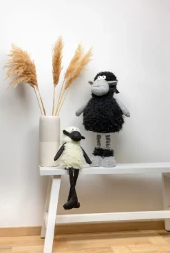 New Home Gartenfiguren^Deko-Schaf Kantenhocker 48Cm Schwarz/Weis