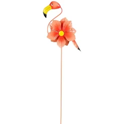TP Gartenstecker^Dekostecker Mit Windspiel Flamingo/Kolibri 90Cm