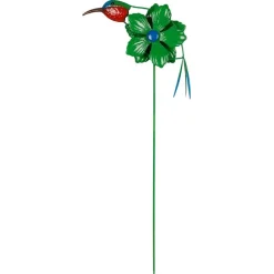 TP Gartenstecker^Dekostecker Mit Windspiel Flamingo/Kolibri 90Cm