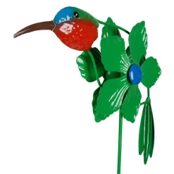 TP Gartenstecker^Dekostecker Mit Windspiel Flamingo/Kolibri 90Cm